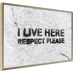 Arkiio Affisch I Live Here, Respect Please [Poster] 30x20 Poster